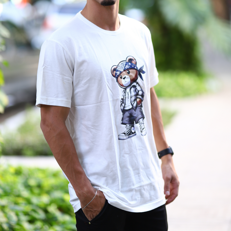 T-SHIRT BEAR BANDANA BLUE CN! EXCLUSIVE