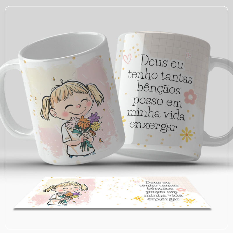 Caneca - Deus eu tenho tantas bençãos