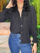 BLUSA CREPE GGT DET GOLA COM PREGAS FRENTE