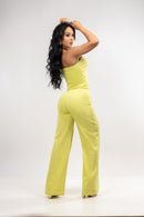 CONJ CALCA E CROPPED SARJA CONFORT