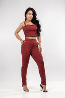 CONJ CALCA E BLUSA DET TRASPASSADO ALFAIATARIA