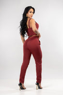 CONJ CALCA E BLUSA DET TRASPASSADO ALFAIATARIA