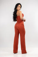 CONJ CALCA E BLUSA COM BOTOES